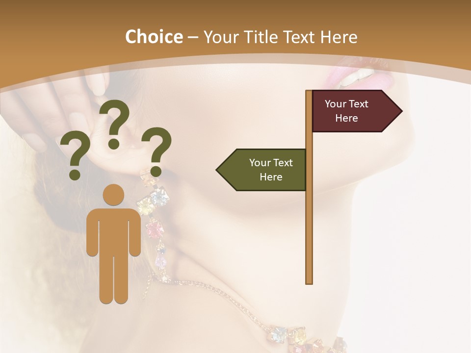 Person Lip Gloss Feathers PowerPoint Template