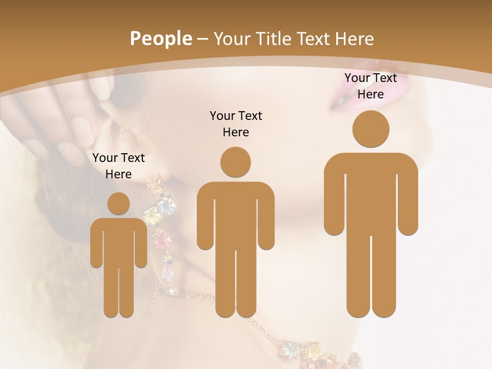 Person Lip Gloss Feathers PowerPoint Template