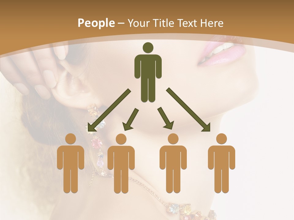 Person Lip Gloss Feathers PowerPoint Template