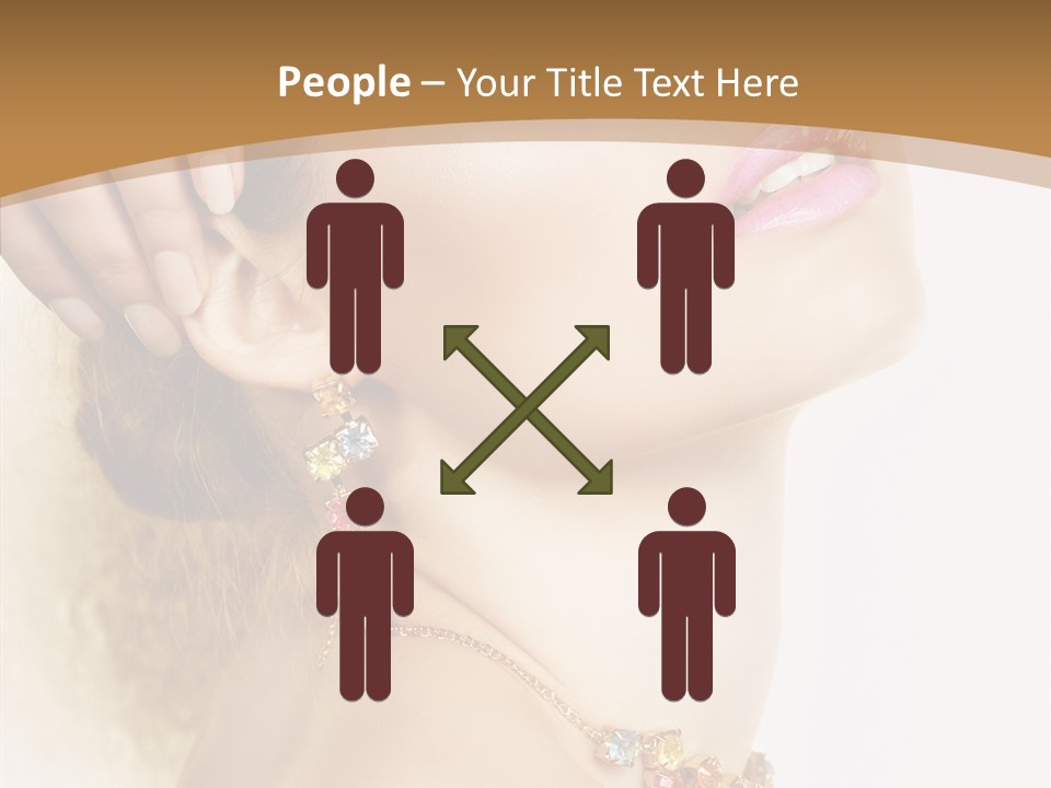 Person Lip Gloss Feathers PowerPoint Template