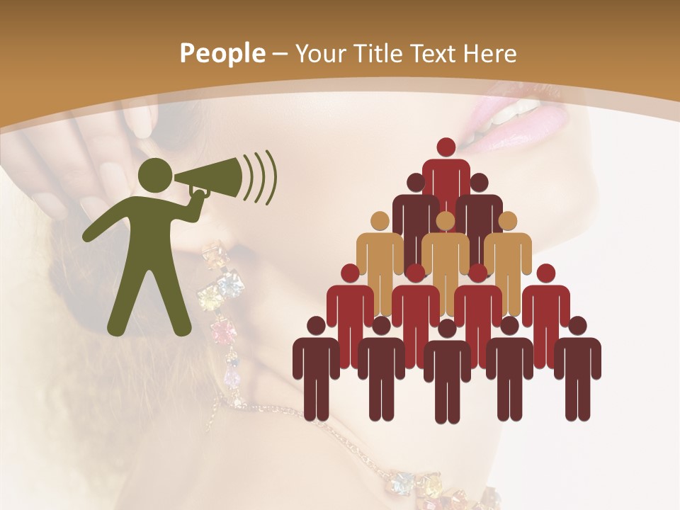 Person Lip Gloss Feathers PowerPoint Template