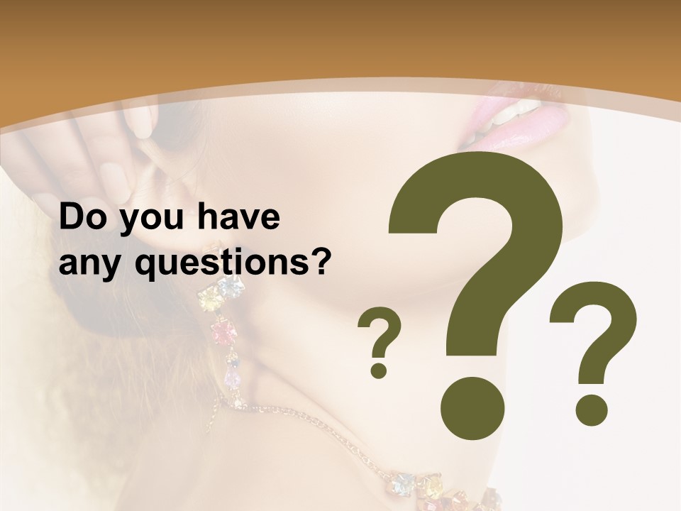 Person Lip Gloss Feathers PowerPoint Template