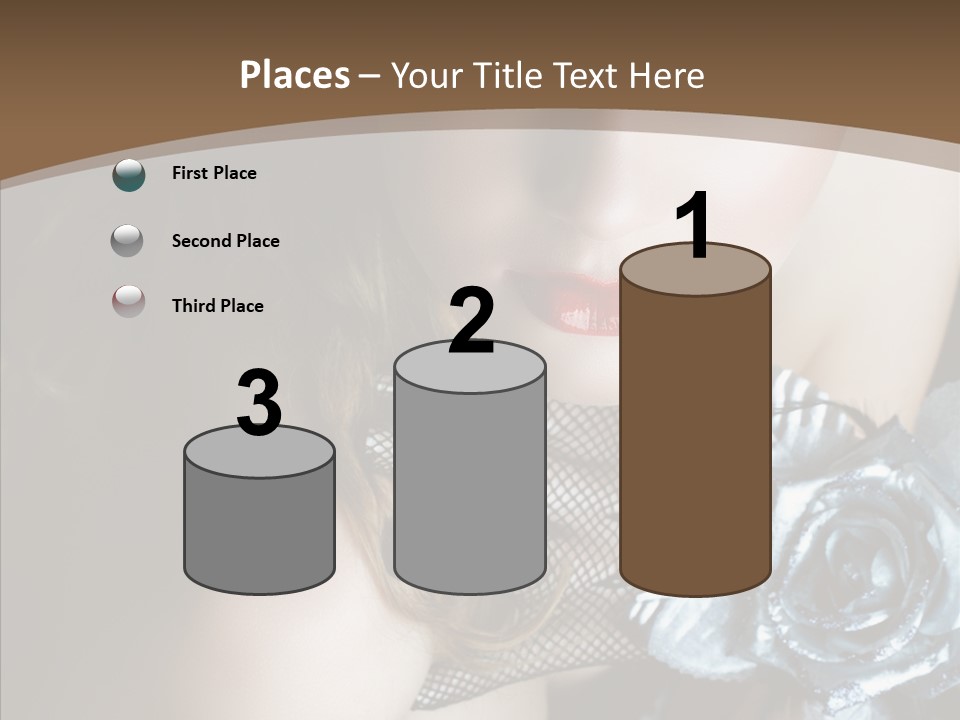 Fishnet Beret Blue PowerPoint Template