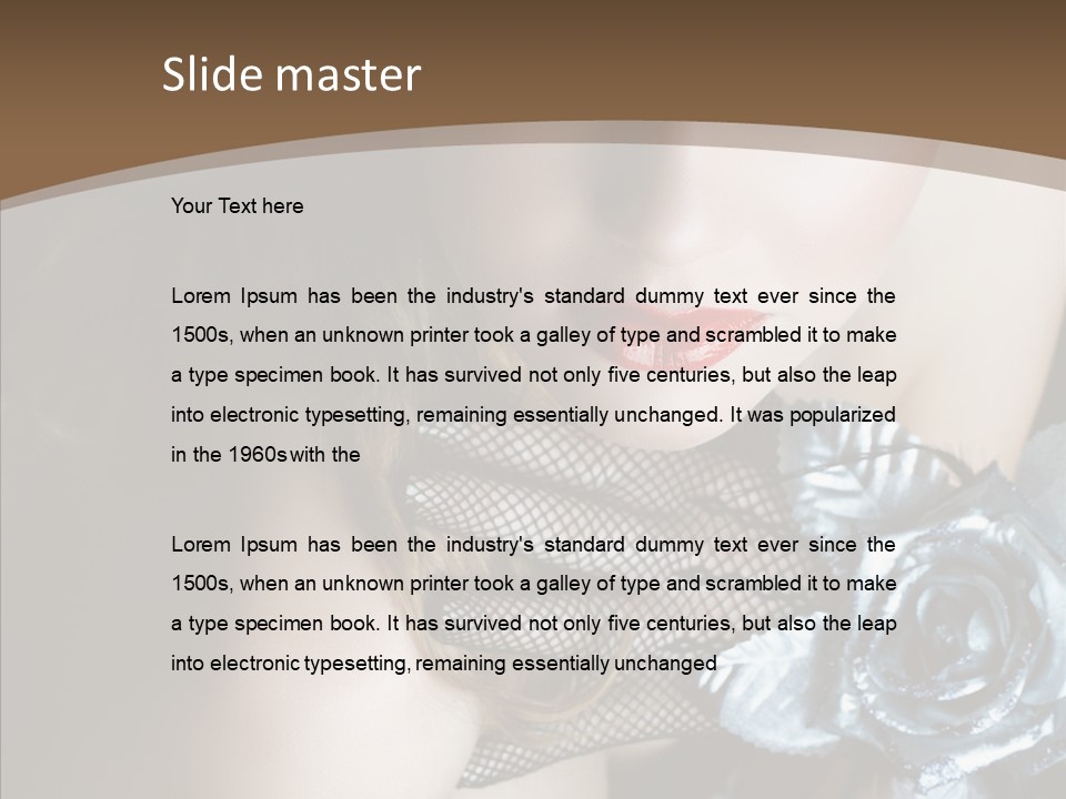 Fishnet Beret Blue PowerPoint Template