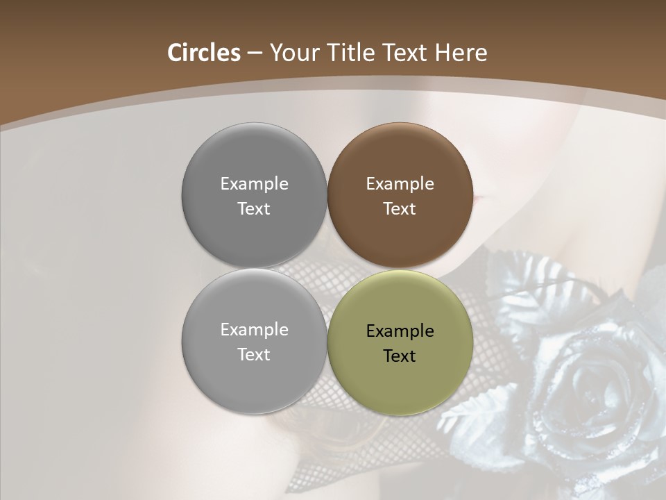 Fishnet Beret Blue PowerPoint Template