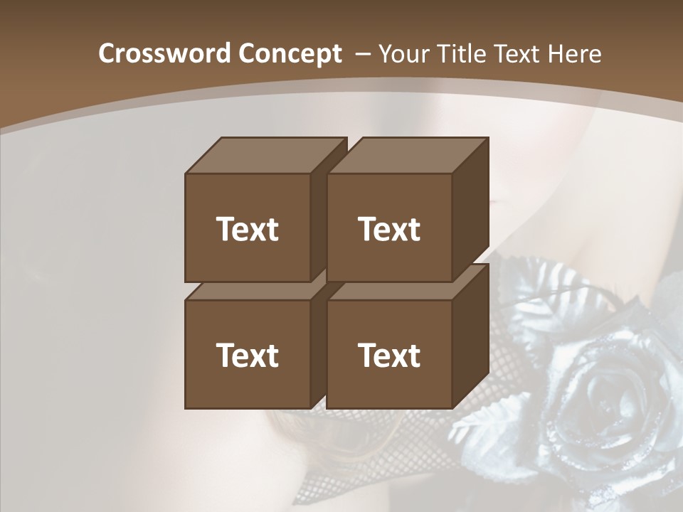 Fishnet Beret Blue PowerPoint Template