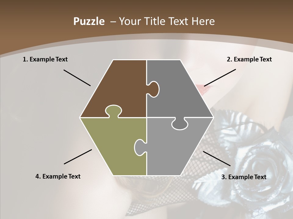 Fishnet Beret Blue PowerPoint Template