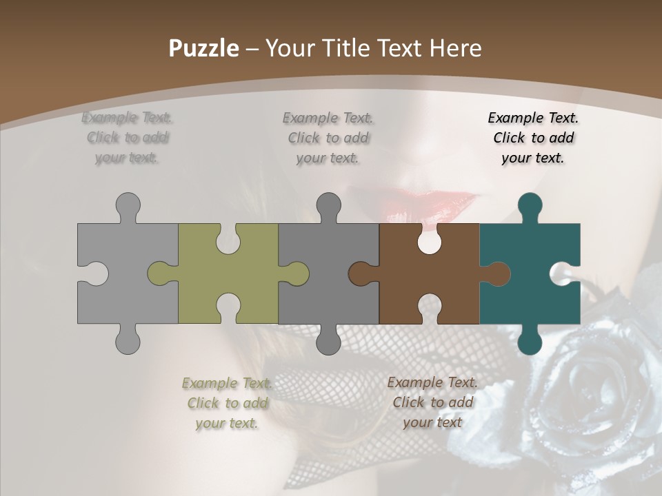 Fishnet Beret Blue PowerPoint Template