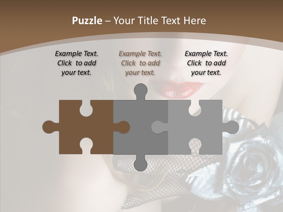 Fishnet Beret Blue PowerPoint Template