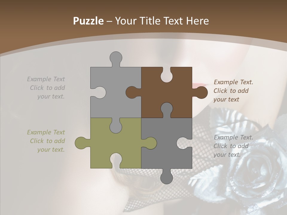 Fishnet Beret Blue PowerPoint Template