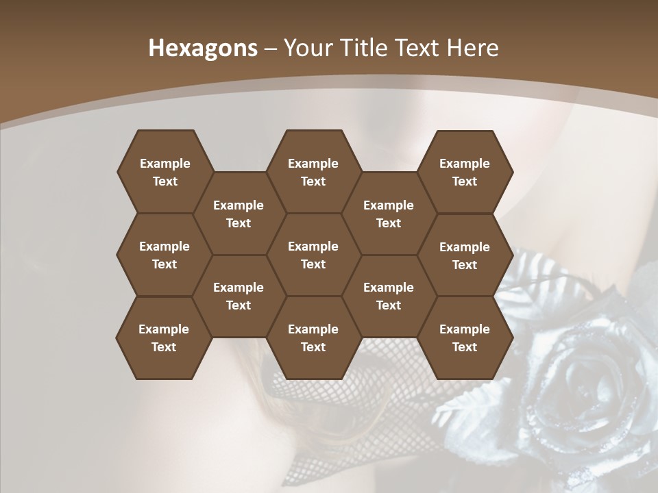 Fishnet Beret Blue PowerPoint Template