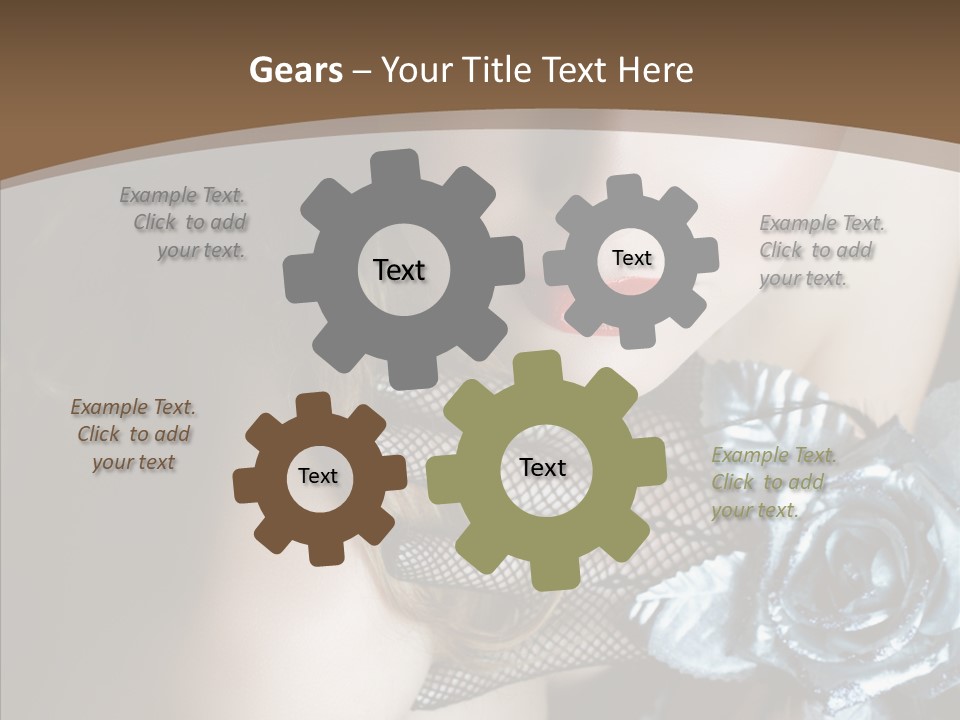 Fishnet Beret Blue PowerPoint Template