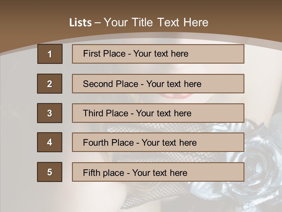 Fishnet Beret Blue PowerPoint Template