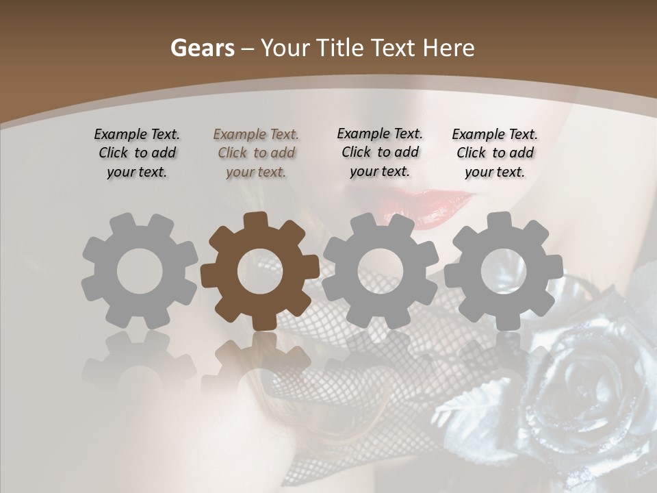 Fishnet Beret Blue PowerPoint Template