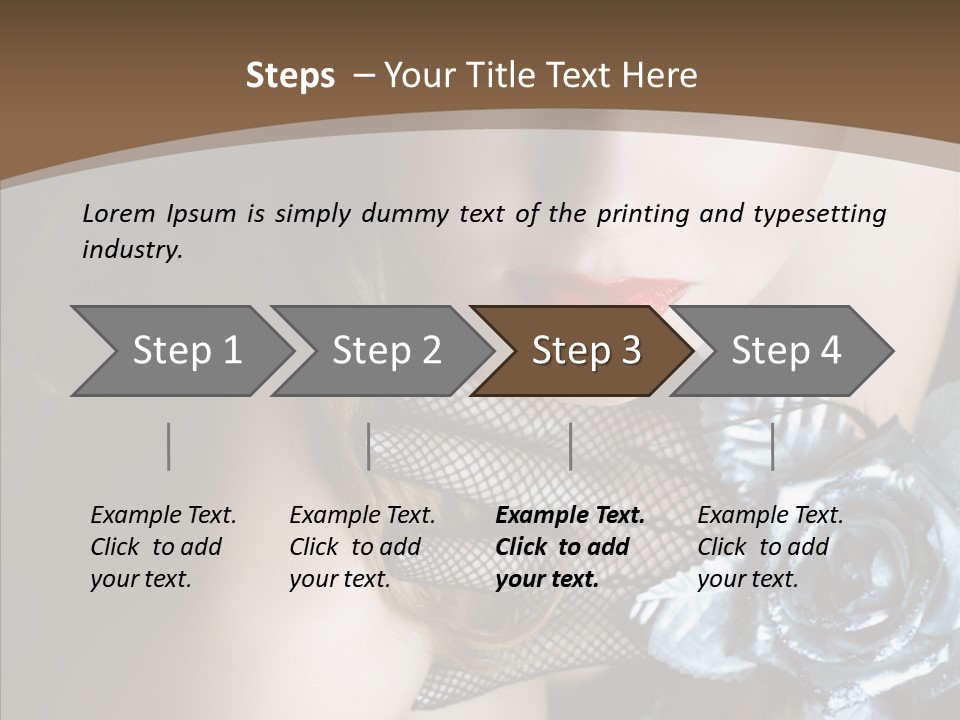 Fishnet Beret Blue PowerPoint Template