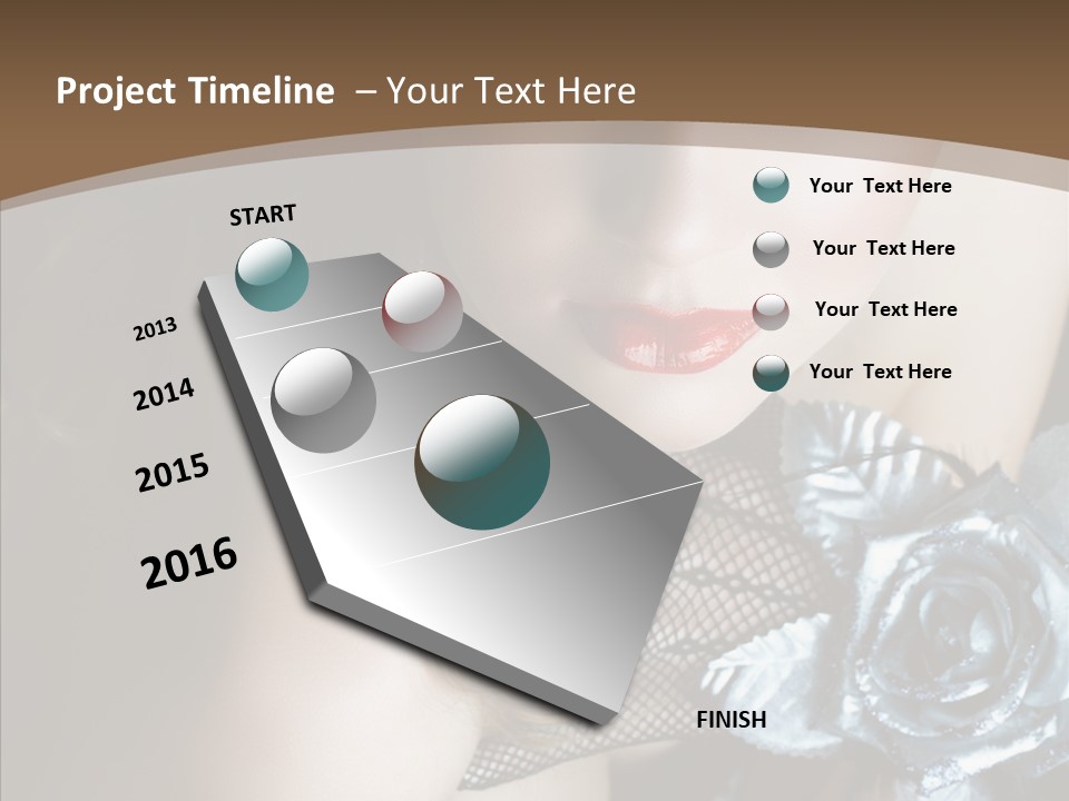 Fishnet Beret Blue PowerPoint Template