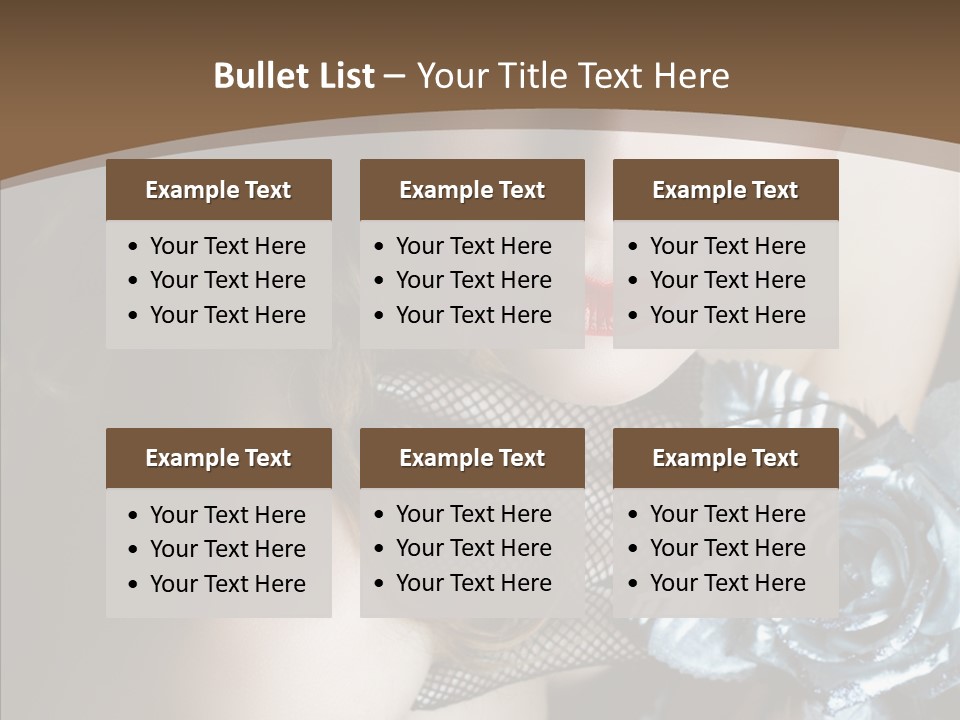 Fishnet Beret Blue PowerPoint Template