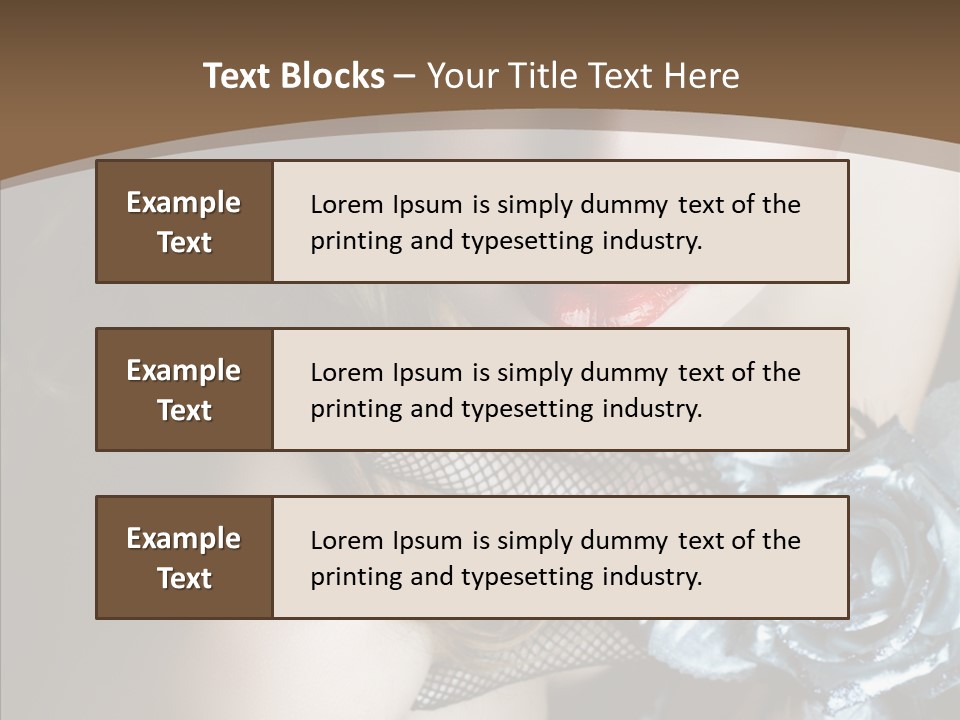 Fishnet Beret Blue PowerPoint Template