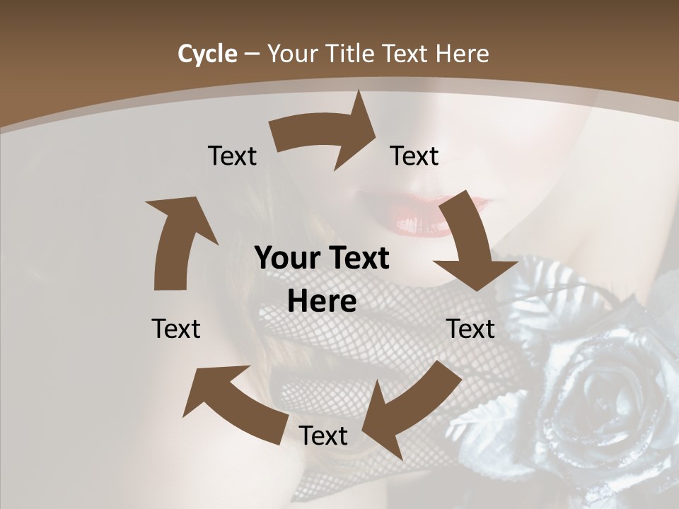 Fishnet Beret Blue PowerPoint Template