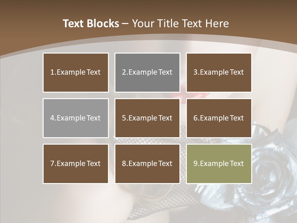 Fishnet Beret Blue PowerPoint Template