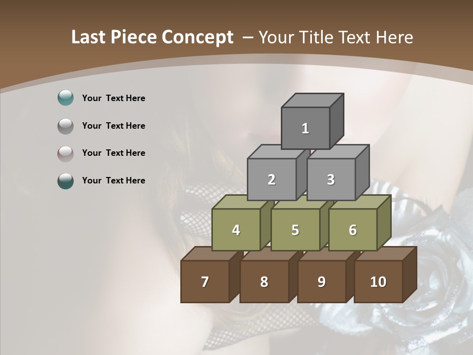 Fishnet Beret Blue PowerPoint Template