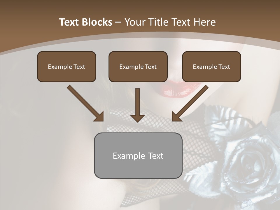 Fishnet Beret Blue PowerPoint Template