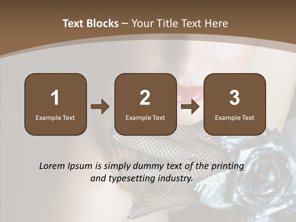 Fishnet Beret Blue PowerPoint Template