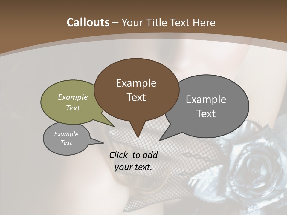 Fishnet Beret Blue PowerPoint Template