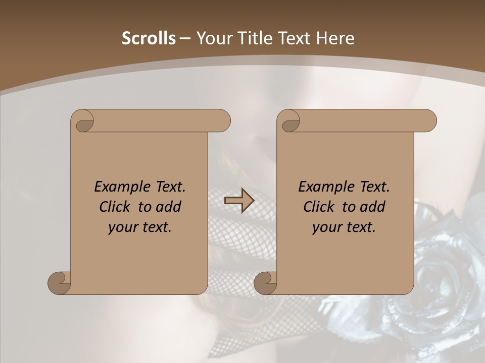 Fishnet Beret Blue PowerPoint Template
