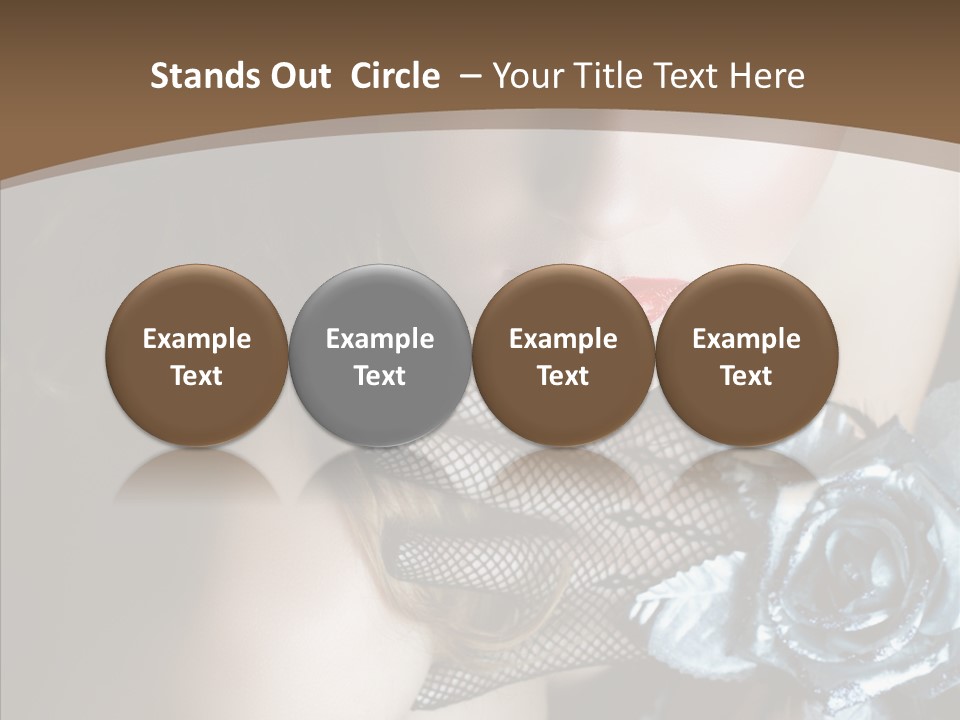 Fishnet Beret Blue PowerPoint Template