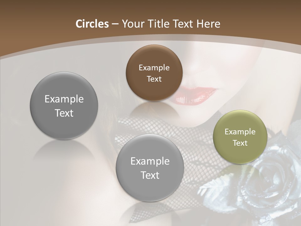 Fishnet Beret Blue PowerPoint Template