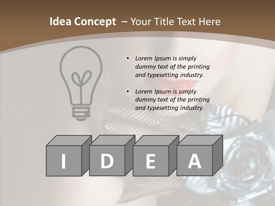 Fishnet Beret Blue PowerPoint Template