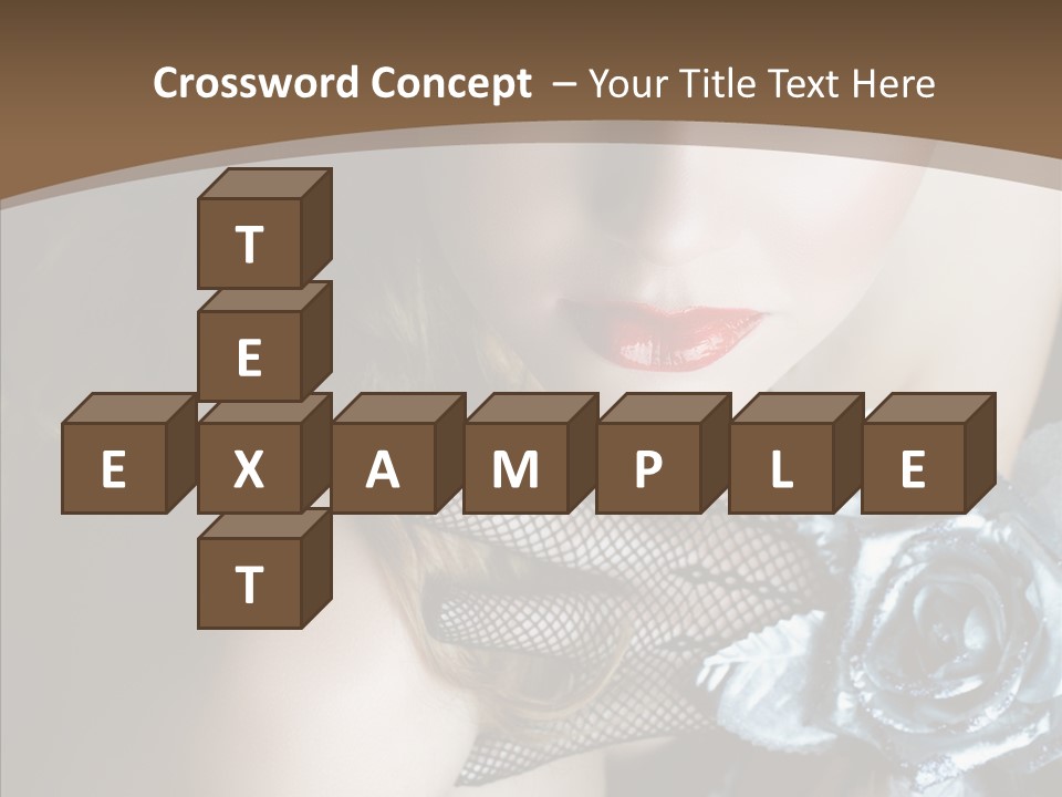 Fishnet Beret Blue PowerPoint Template