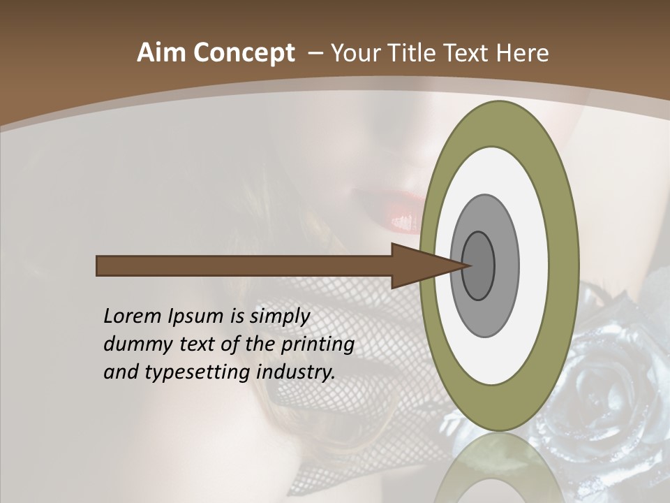 Fishnet Beret Blue PowerPoint Template