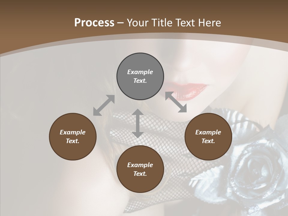 Fishnet Beret Blue PowerPoint Template