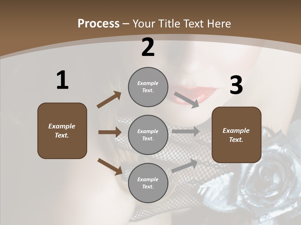 Fishnet Beret Blue PowerPoint Template