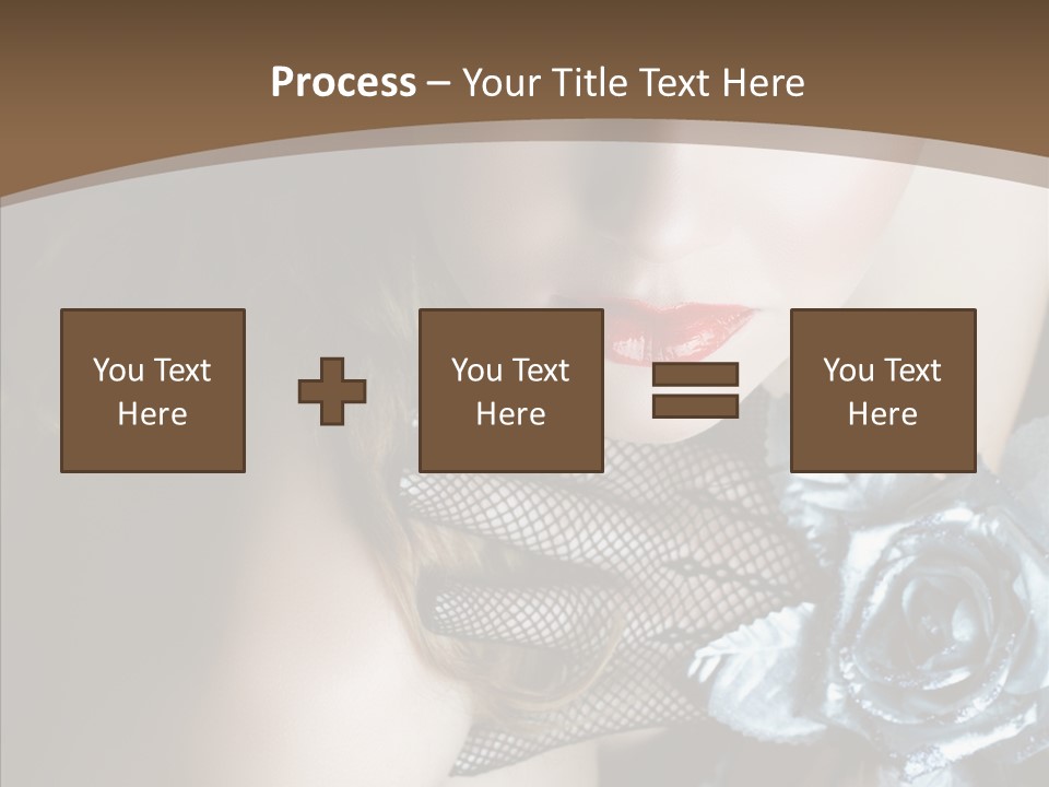 Fishnet Beret Blue PowerPoint Template