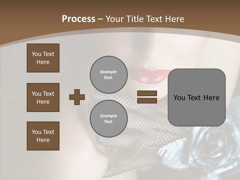 Fishnet Beret Blue PowerPoint Template