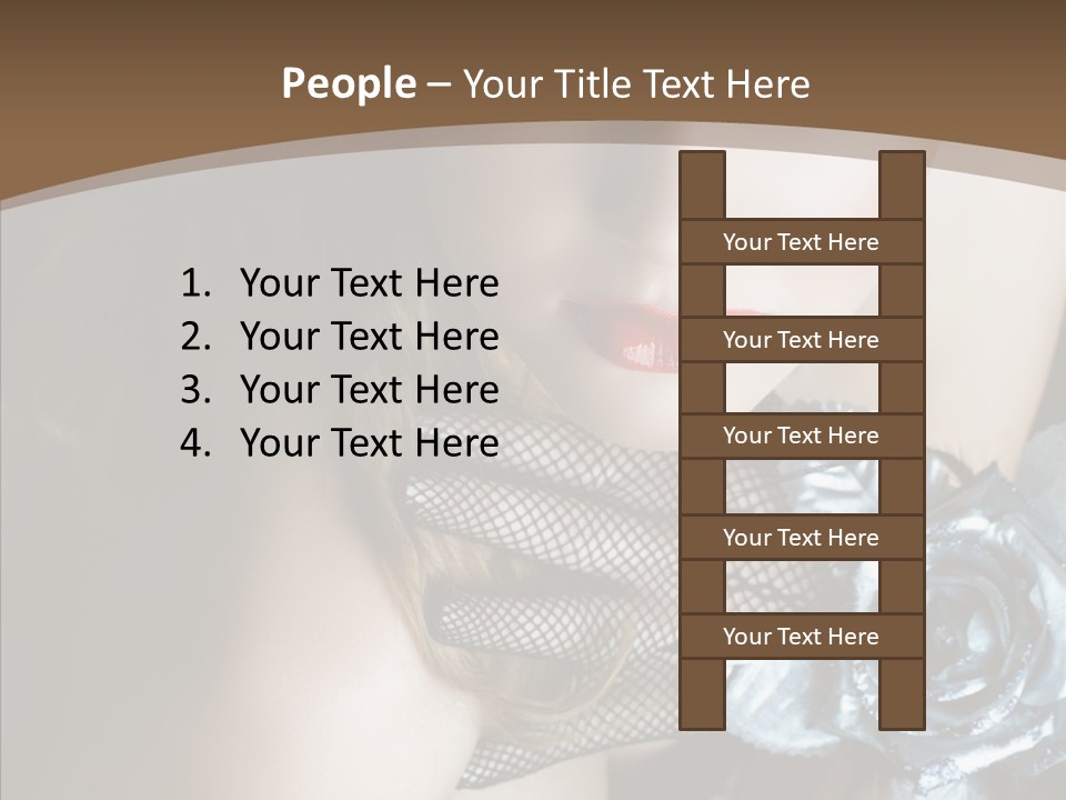 Fishnet Beret Blue PowerPoint Template