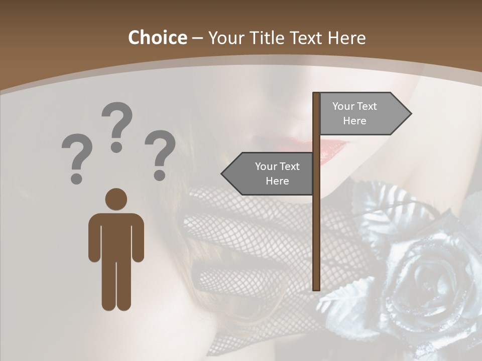 Fishnet Beret Blue PowerPoint Template