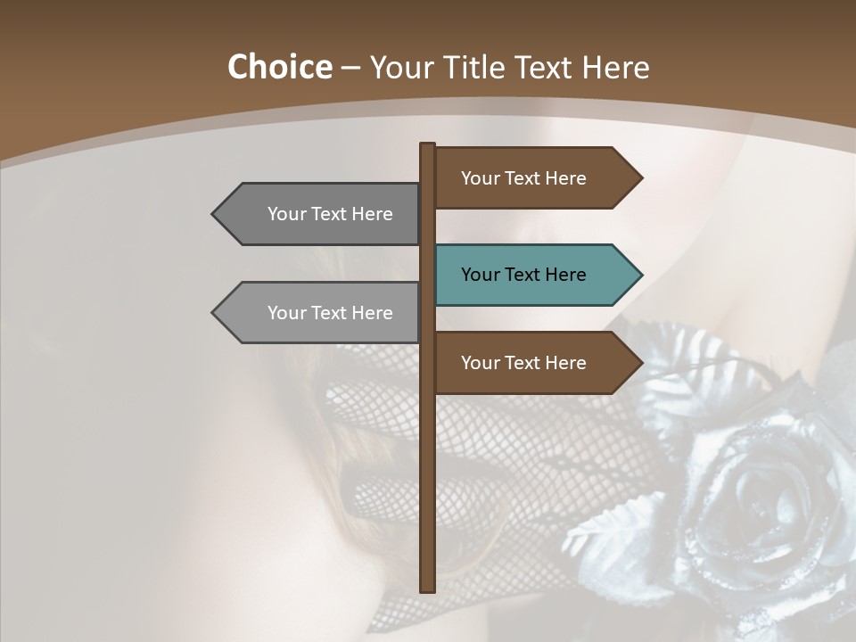 Fishnet Beret Blue PowerPoint Template