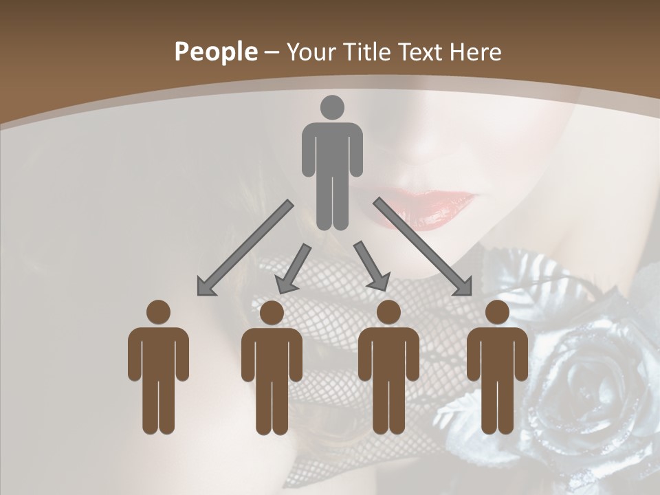 Fishnet Beret Blue PowerPoint Template