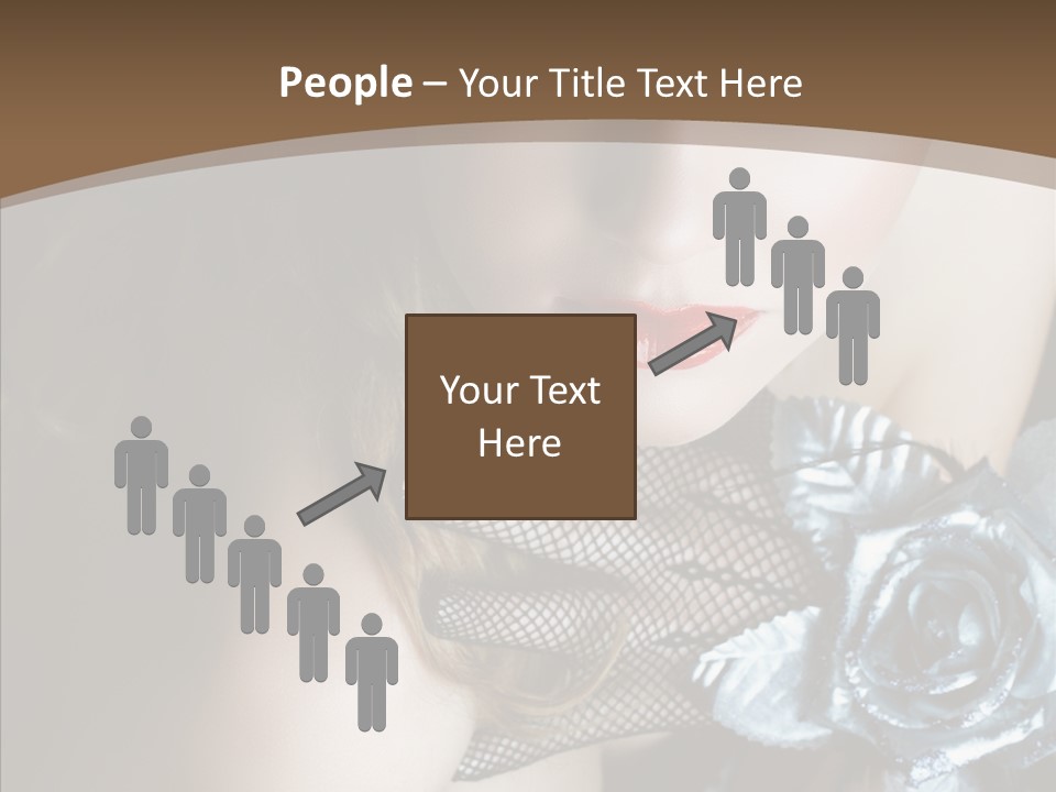 Fishnet Beret Blue PowerPoint Template