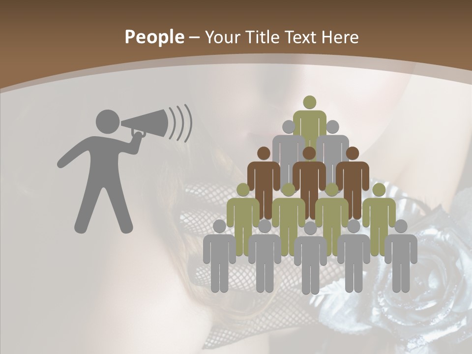 Fishnet Beret Blue PowerPoint Template