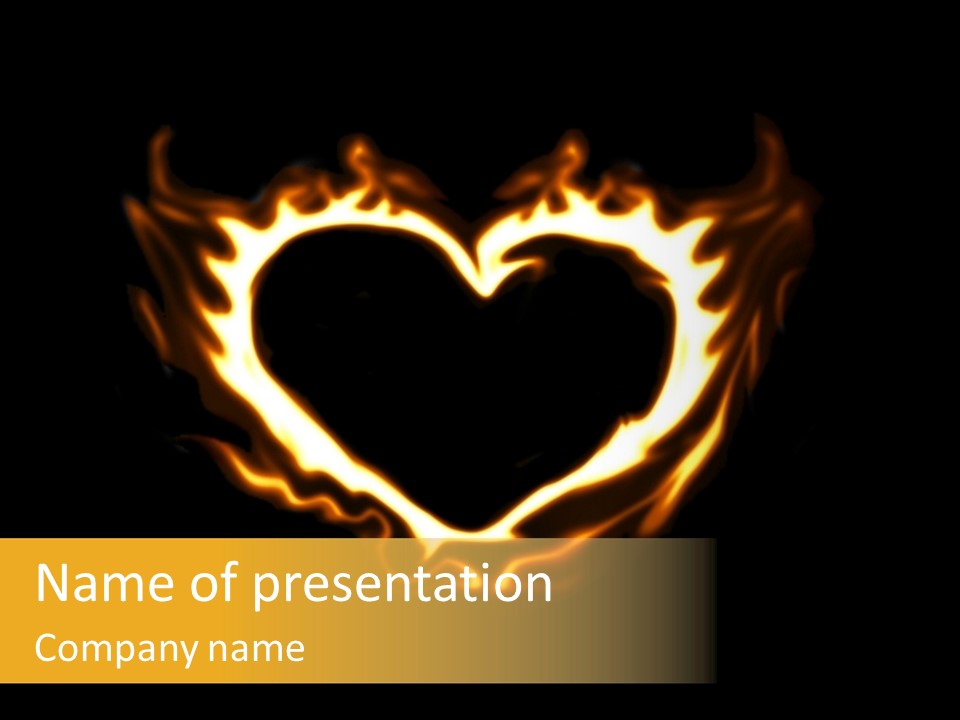 Love Orange Yellow PowerPoint Template