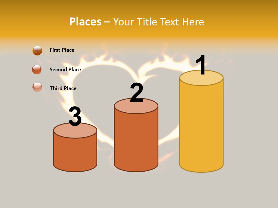 Love Orange Yellow PowerPoint Template