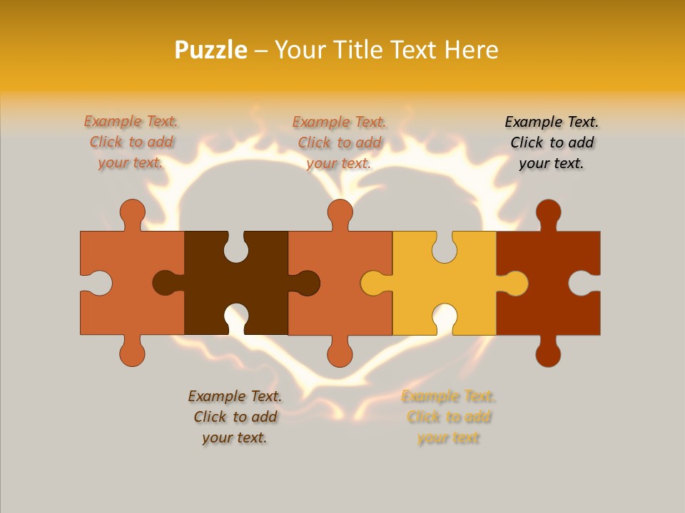 Love Orange Yellow PowerPoint Template