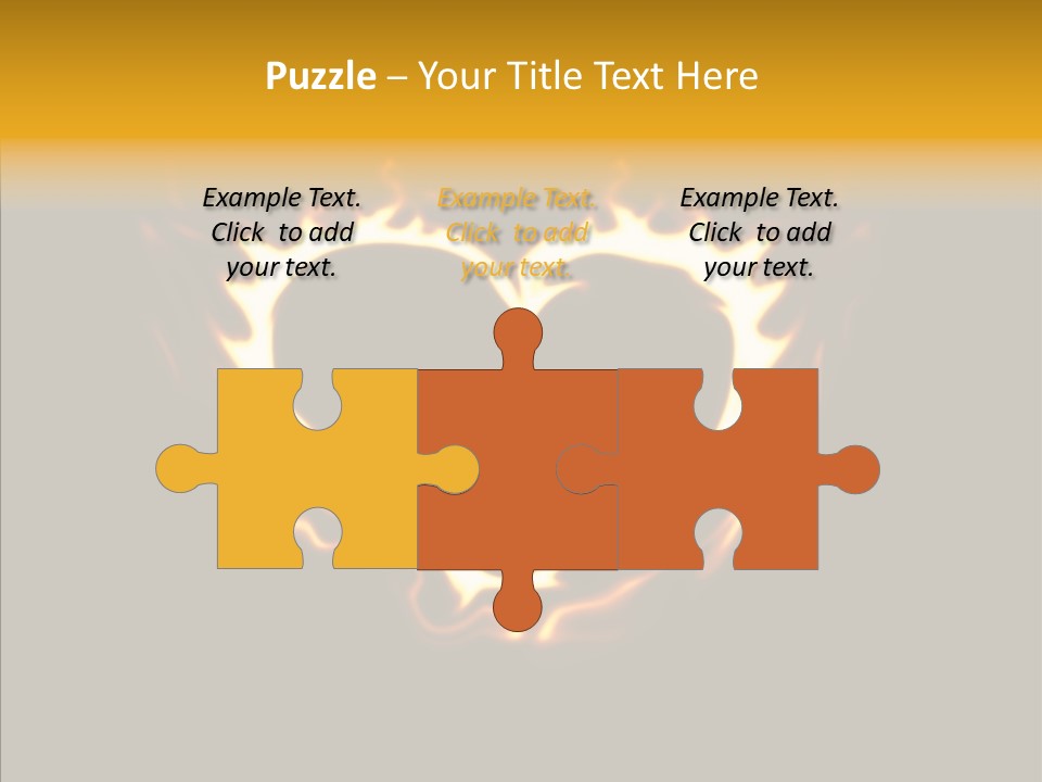 Love Orange Yellow PowerPoint Template