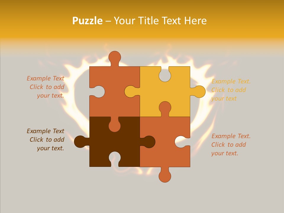 Love Orange Yellow PowerPoint Template