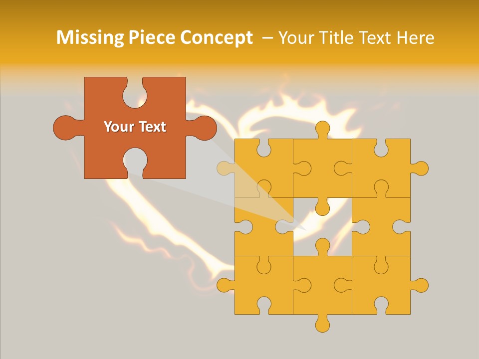 Love Orange Yellow PowerPoint Template